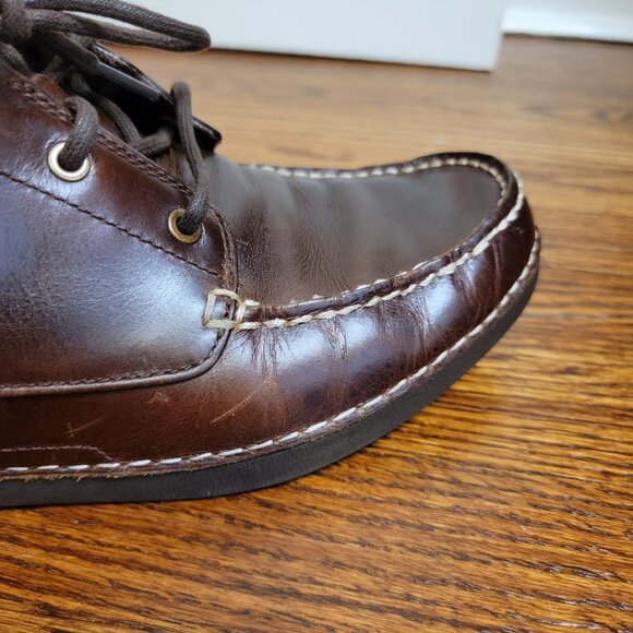 Ugg Kaldwell Brown Leather Chukka Ankle Boots, Men's 8.5, Vibram Rubber Sole - Picture 11 of 16